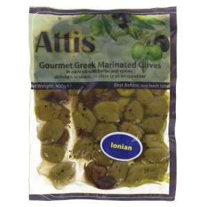 ATTIS KALAMATA OLIVES 400G ATTIS KALAMATA OLIVES 400G